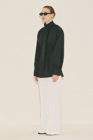 Tie Neck Blouse Black