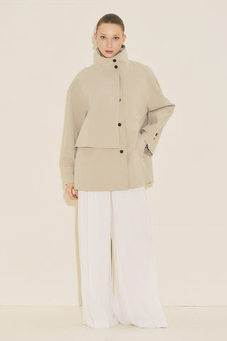 Ria Statement Trench Coat Stone