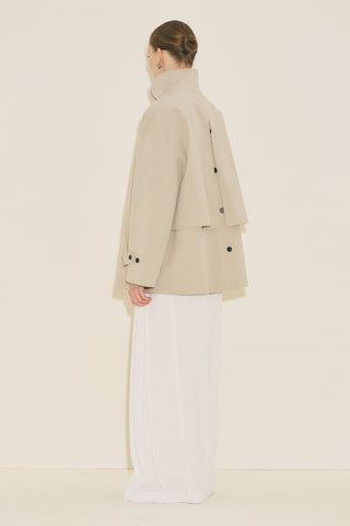 Ria Statement Trench Coat Stone