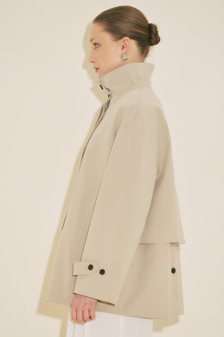 Ria Statement Trench Coat Stone