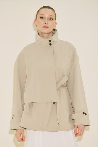Ria Statement Trench Coat Stone