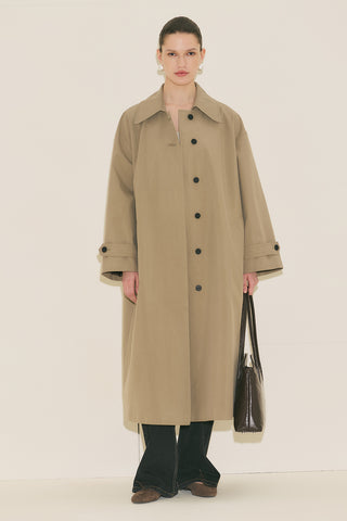 Malene Buttoned Trench Coat Mink