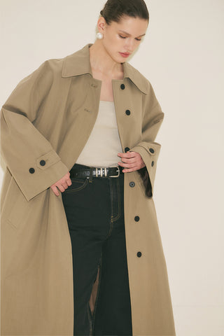 Malene Buttoned Trench Coat Mink