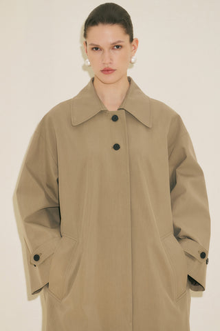 Malene Buttoned Trench Coat Mink