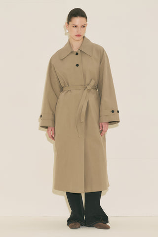 Malene Buttoned Trench Coat Mink