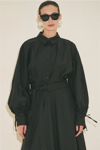 Labeca Tie Front Shirt Black