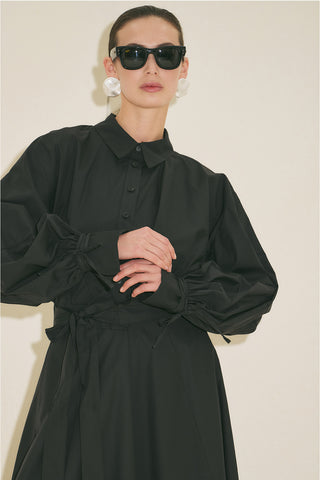 Labeca Tie Front Shirt Black