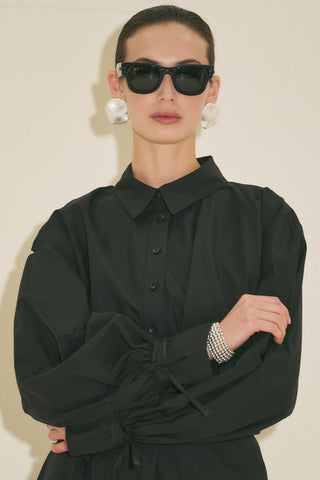 Labeca Tie Front Shirt Black