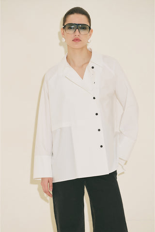 Milo Double Breasted Shirt Ecru
