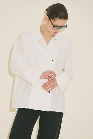 Milo Double Breasted Shirt Ecru