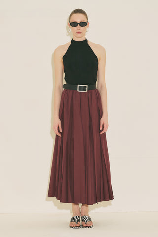 Zeya Panelled Skirt Burgundy
