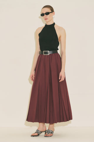 Zeya Panelled Skirt Burgundy