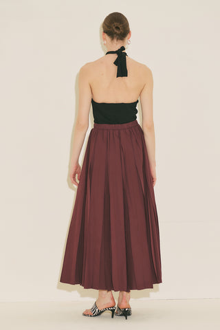Zeya Panelled Skirt Burgundy