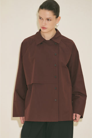 Milo Double Breasted Shirt Burgundy