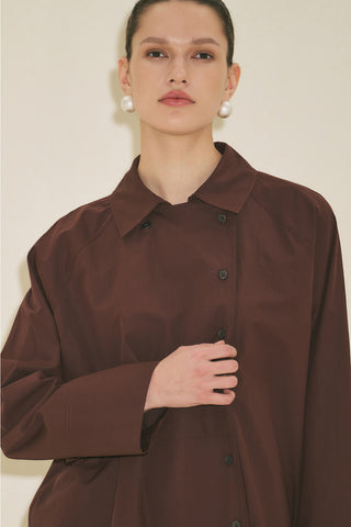 Milo Double Breasted Shirt Burgundy