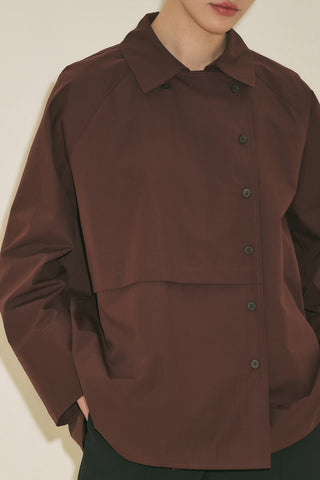 Milo Double Breasted Shirt Burgundy