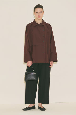 Milo Double Breasted Shirt Burgundy