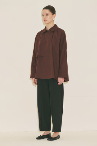 Milo Double Breasted Shirt Burgundy