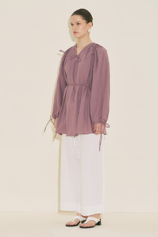 Tie Detail Tunic Pink