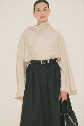 Textured Drape Blouse Stone