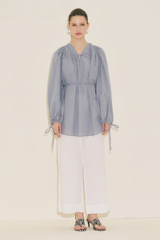 Tie Detail Tunic Blue