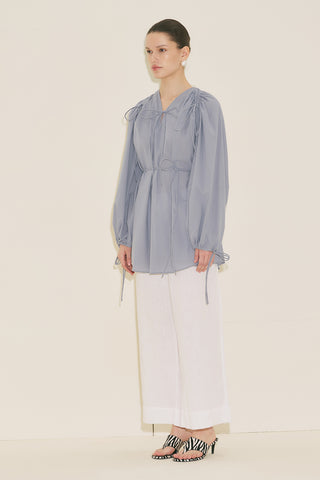 Tie Detail Tunic Blue