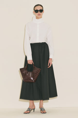 Tara Embossed Leather Bag Burgundy