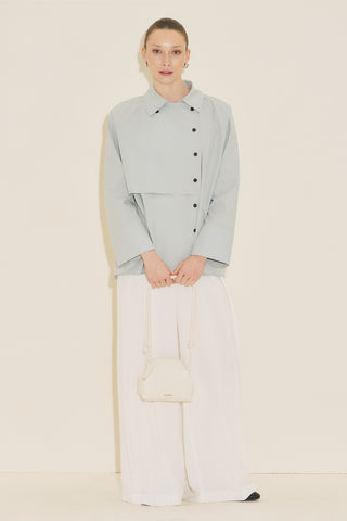 Milo Double Breasted Shirt Blue