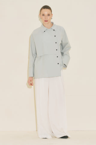 Milo Double Breasted Shirt Blue