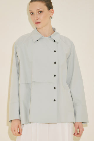 Milo Double Breasted Shirt Blue