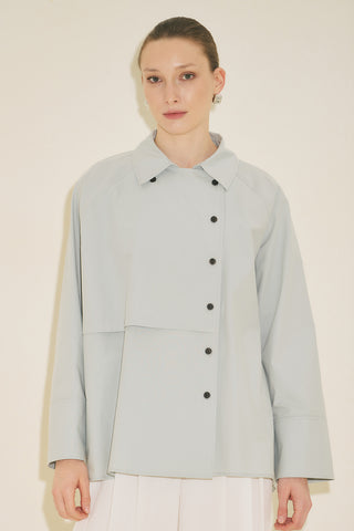 Milo Double Breasted Shirt Blue