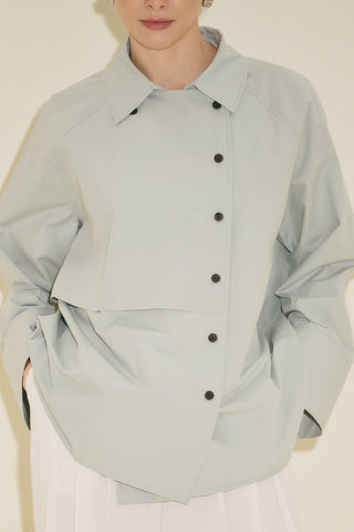 Milo Double Breasted Shirt Blue