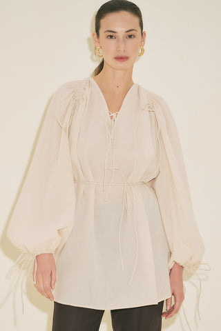 Tie Detail Tunic Vanilla