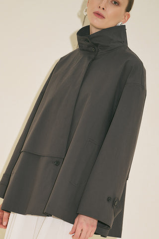Ria Statement Trench Coat Anthracite