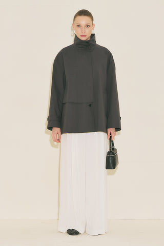 Ria Statement Trench Coat Anthracite