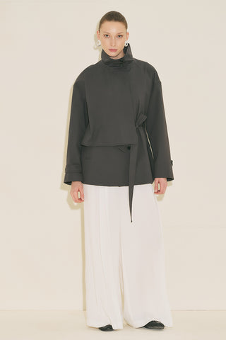 Ria Statement Trench Coat Anthracite