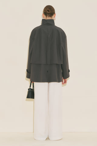 Ria Statement Trench Coat Anthracite