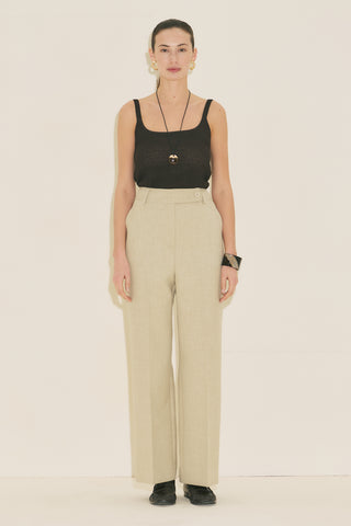 Classic Straight Trousers Green