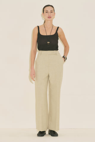 Classic Straight Trousers Green