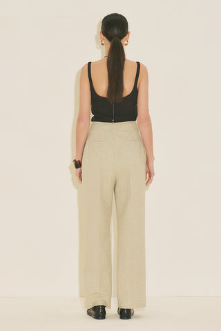Classic Straight Trousers Green