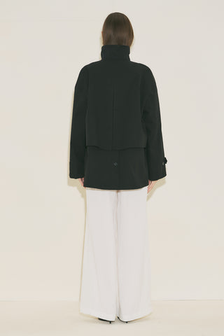 Ria Statement Trench Coat Black