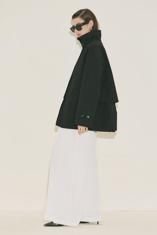 Ria Statement Trench Coat Black