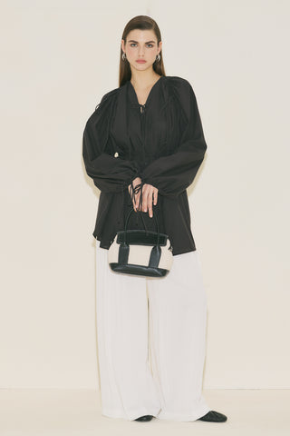 Tie Detail Tunic Black