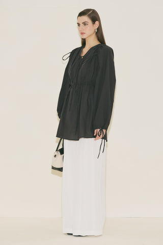Tie Detail Tunic Black