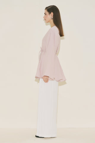 100% Linen Voluminous Tunic Pink