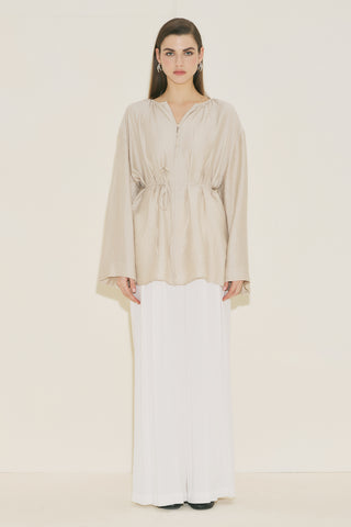 Textured Drape Tunic Stone