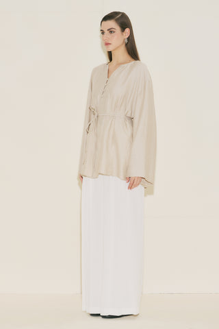Textured Drape Tunic Stone