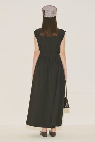 Premium Belted Dress Brown