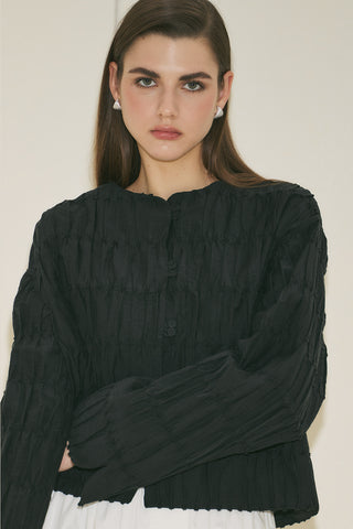 Textured Mirina Blouse Black