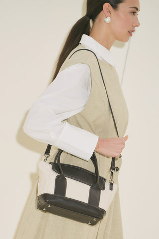 Ruth Flap Mini Canvas Bag Black